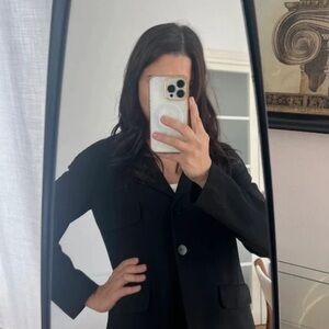 CHANEL Elegant Black Long Sleeve Dress